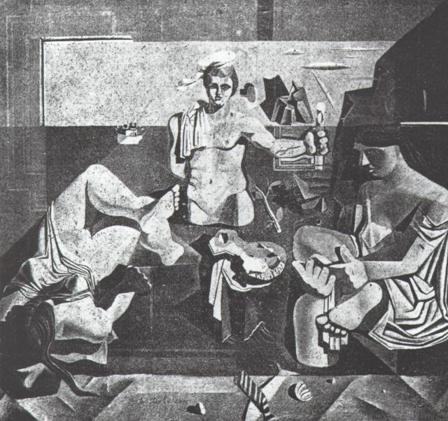 1926_31 Neo-Cubist Academy Composition with 3 Figures 1926.jpg